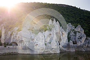 Wonderful rocks in lake Tsonevo Bulgaria