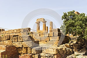 Wonderful Sceneries of The Temple of Juno Tempio di Giunone In Valley of Temples, Agrigento, Italy. photo