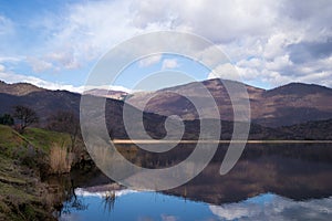 Wonderful scenery by the lake Zazari, Florina, Greece