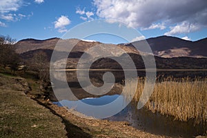 Wonderful scenery by the lake Zazari, Florina, Greece