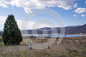 Wonderful scenery by the lake Zazari, Florina, Greece