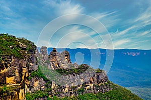 Wonderful three`s sister cliff from Echo Point at Blue Mountain National Park in Australia