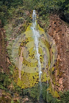 Wonderful view from below of El Limon tropical waterfall