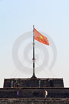 Wonderful view of the Meridian Gate to the Imperial City with the Purple Forbidden City within the Citadel in Hue, Vietnam