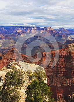 Wonderful view of rock formation in the Grand Canyon