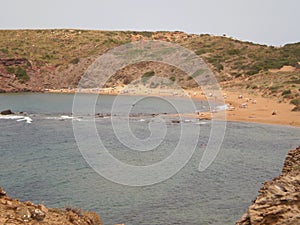 Wonderful Wild Beach Of Cavalleria In Mercadal On The Island Of Menorca. July 5, 2012. Menorca, Balearic Islands, Spain, Europe.