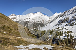 Wonderful winter landscape in the Venter Valley in Tirol, Austria