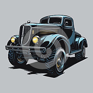 Wonderfull classic car vector illustration