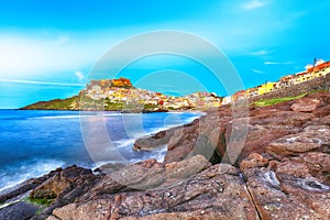 Wonderfull evening view of Medieval town of Castelsardo