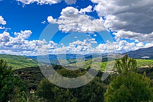 Wonderfull landscape of Genal valley in Sierra de las Nieves National Park