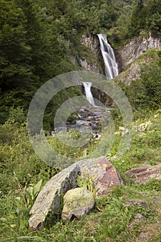 Wonderfull waterfall in the Pyrenees photo