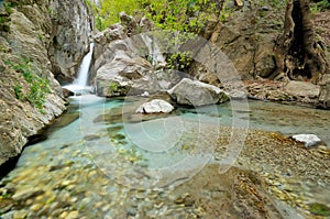 Wonderfull Waterfall and stream in Taygetos