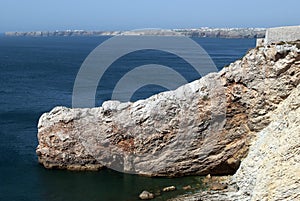 The beautiful rocky coast on the Atlantic ocean of Portugal photo