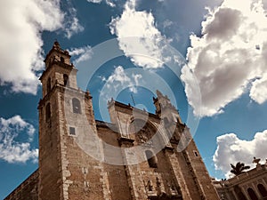 Wondrous clouds over the center of Merida, Mexico, the jewel of the Yucatan photo