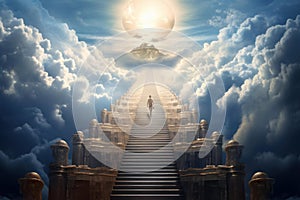 Wondrous Stairway heaven. Generate Ai