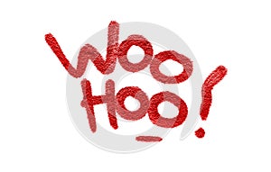 Woo Hoo shoutout written in graffiti style isolated photo