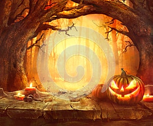 Wood background for Halloween photo