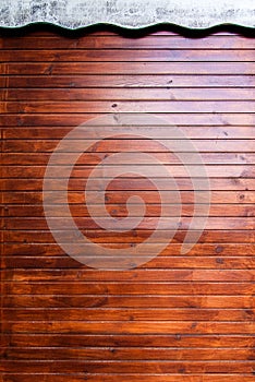 Wood background, horizontal brown wooden slant wall texture pattern
