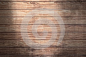 Wood background with sunlight spot