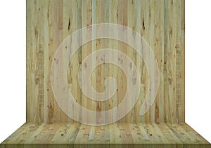 Wood background texture floor with wall wooden blank for design, clipping path