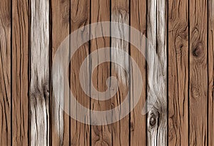 Wood background or texture. Vertical board brown wood texture for background. Dark brown old wooden background