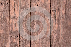 Wood background texture. Wooden surface, old boards, red-brown paint, blank retro template for advertising lettering