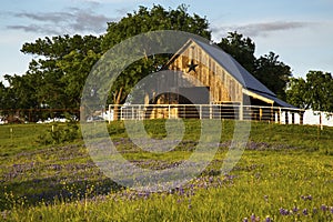 Wood Barn on the Bluebonnet Trail Near Ennis, Texas