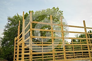 Wood barn framing