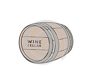 Wood barrel of wine cellar