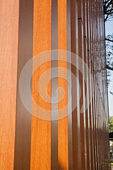 Wood battens of building
