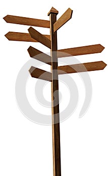 Wood blank sign post