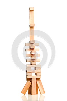 Wood block tower