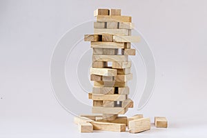 Wood block tower