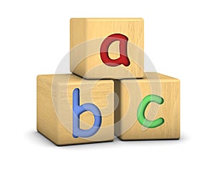 Wood blocks with abc letters