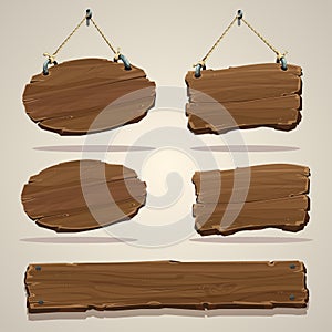 Wood board on the rope