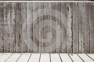 Wood board texture concrete wall