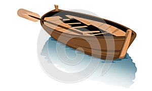 Wood boat clipart