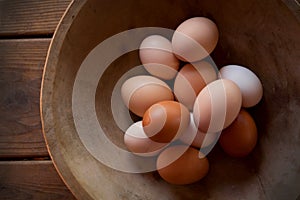 Wood bowl of eggs 1