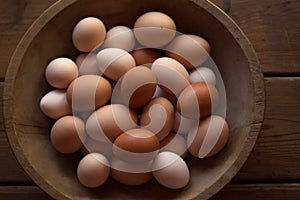 Wood bowl of eggs 2