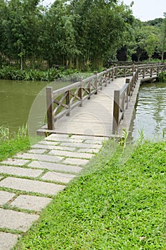 Wood bridge