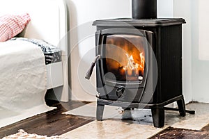 Wood burning stove photo