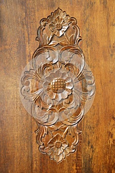 Wood carved ornament