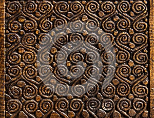 Wood carved ornament, background for desygn and wallpaper.