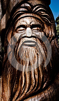 Australiana Tree Wood Carving photo