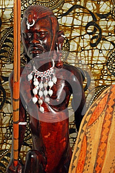 African Warrior (wood carving)