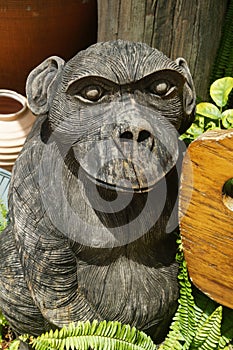 Wood carving monkey