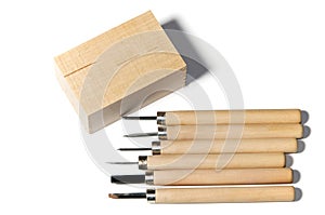 Wood carving tools and basswood