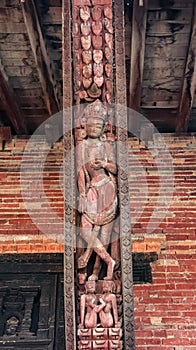 Wood carvings of kamasutra