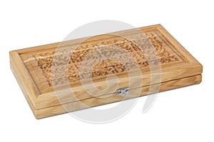 Wood casket for backgammon