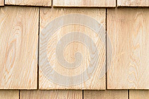 Wood cedar shingles for roof or wall